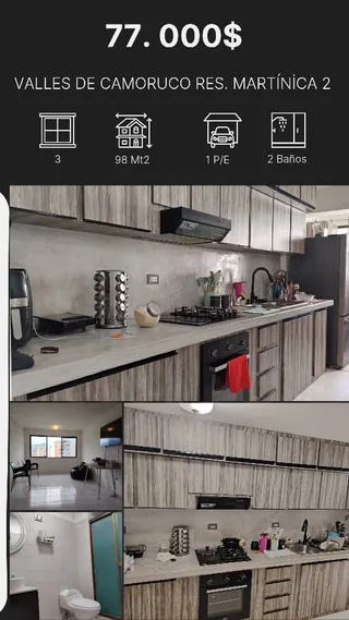 Apartamento en Valles de Camoruco, Res. Martinica 2