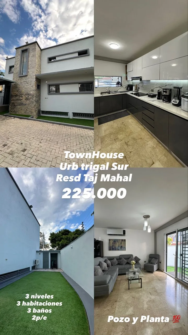 Townhouse en Venta en Urb. Trigal Sur, Res. Taj Mahal — 4 hab 270m² — USD 225,000