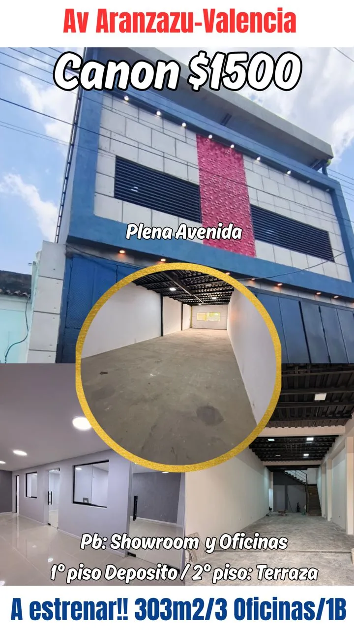 Local en Alquiler en Av Aranzazu — 3 hab 303m² — USD 1,500