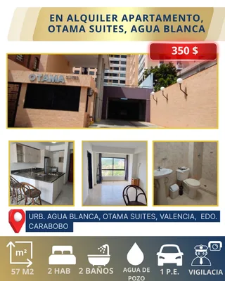 Apartamento en Agua Blanca, Res. Otama Suite, Urb. Agua Blanca, Valencia, Edo. Carabobo