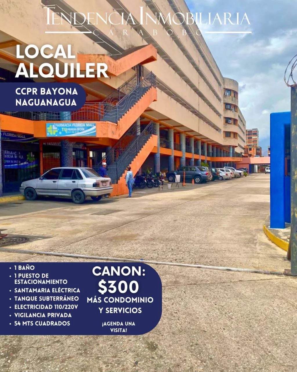 Local en Alquiler en Centro Comercial, Residencial y Profesional Bayona 54m² — USD 300