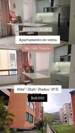 Apartamento en Res. Valle Topacio, San Diego, Carabobo