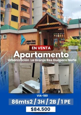 Apartamento en Urbanización La Granja, Res Guaparo Norte, Vía 180