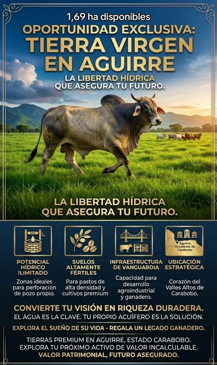 Terreno en Venta en Aguirre, Occidente de Carabobo, Corazón del Valles Altos de Carabobo 16900m² — Precio a consultar