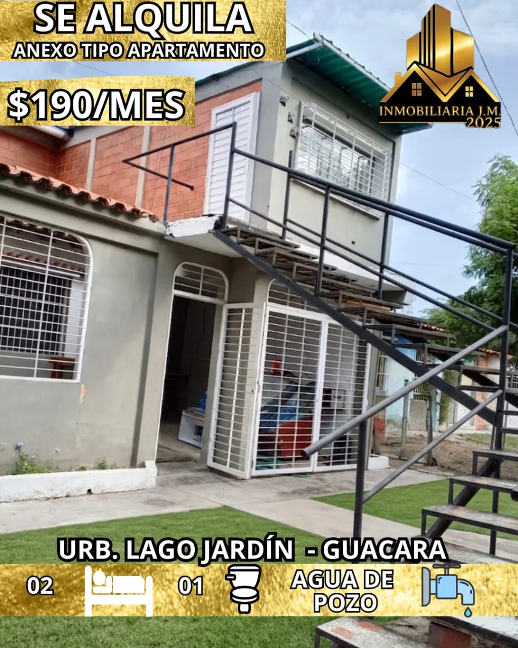 Apartamento en Alquiler en Urbanización Lago Jardín - Guacara — 2 hab — USD 190
