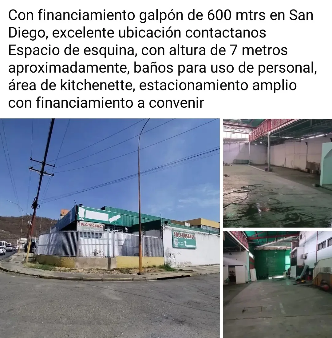 Galpón en Venta en San Diego, Estado Carabobo 600m² — USD 220,000