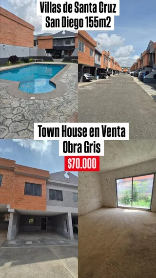 Townhouse en Urbanización San Antonio, Conj. Res. Villas de Santa Cruz, San Diego