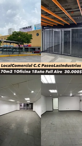 Local en C.C. Paseo las Industrias, al lado de la Alcaldía de Valencia, cerca del Banco Provincial