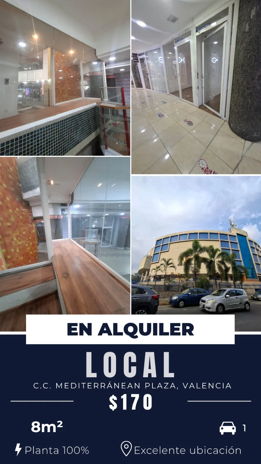 Local en Alquiler en Centro Comercial Mediterranean Plaza 8m² — USD 170