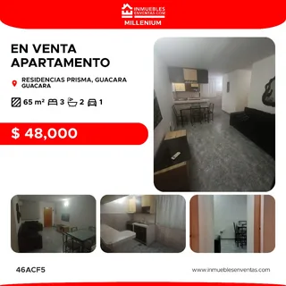 Apartamento en Residencias Prisma, Guacara