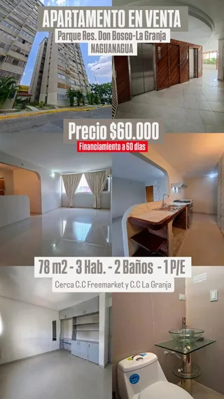 Apartamento en Parque Res. Don Bosco-La Granja, Naguanagua