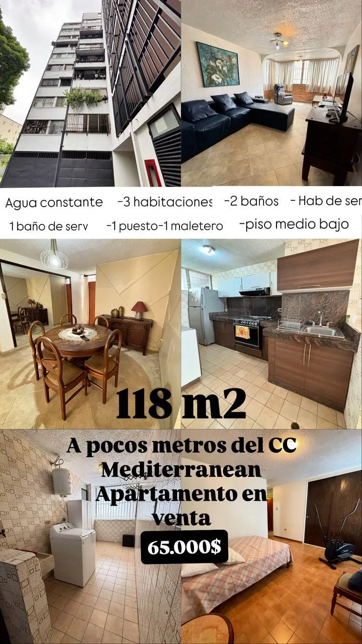 Apartamento en Venta en Valles de Camoruco — 3 hab 118m² — USD 65,000