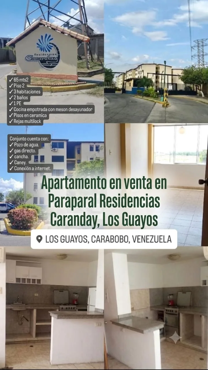 Apartamento en Venta en Residencia Caranday Paraparal, Los Guayos, Carabobo, Venezuela — 3 hab 65m² — USD 38,000