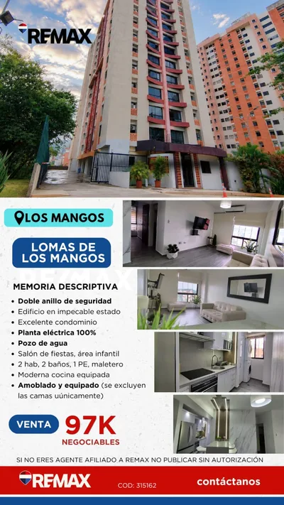 Apartamento en Conjunto Residencial Lomas de los Mangos — USD 97.000