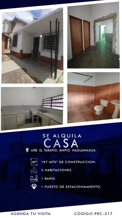 Casa en Urb Tarapio, Naguanagua — USD 400
