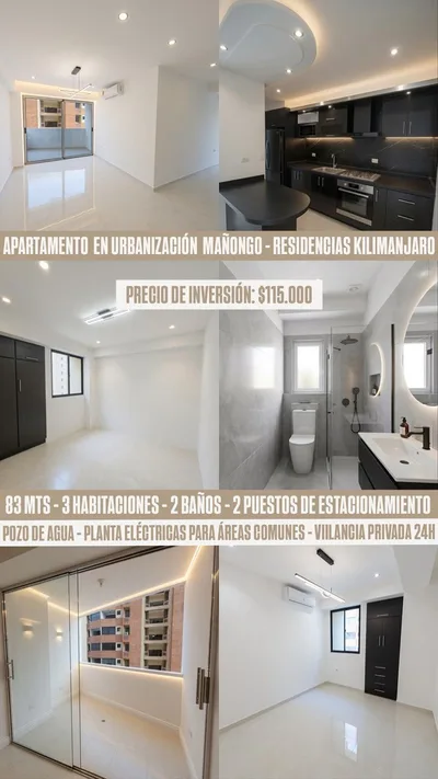 Apartamento en Urbanización Mañongo, Palma Real. Residencias Kilimanjaro, Naguanagua, Estado Carabobo — USD 115.000