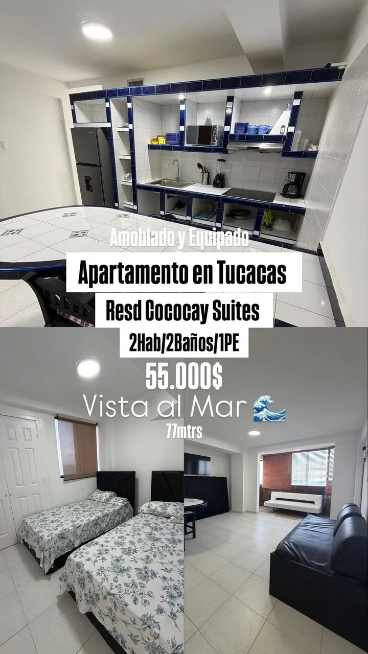 Apartamento en Venta en Tucacas — 2 hab 77m² — USD 55,000
