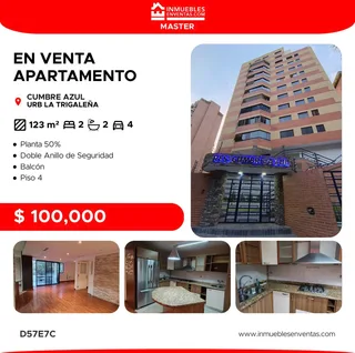 Apartamento en URB LA TRIGALEÑA, RES. CLAMBRE AZUL