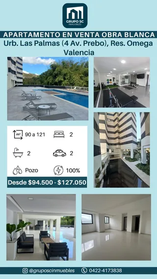 Apartamento en Urb. Las Palmas (4 Av. Prebo), Res. Omega, Valencia