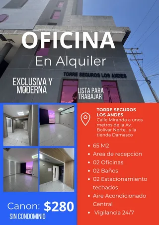 Oficina en TORRE SEGUROS LOS ANDES, Calle Miranda