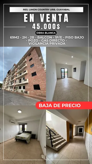 Apartamento en Res. Limon Country, Urb. Guayabal, Naguanagua