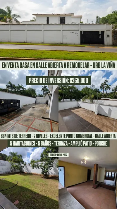 Casa en Urbanización La Viña, Valencia estado Carabobo — USD 265.000