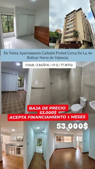 Apartamento en Resd Chalet 7, Callejón Prebol, Av. Bolívar Norte