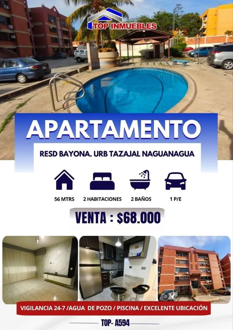 Apartamento en Venta en BAYONA COUNTRY I — 2 hab 56m² — USD 68,000