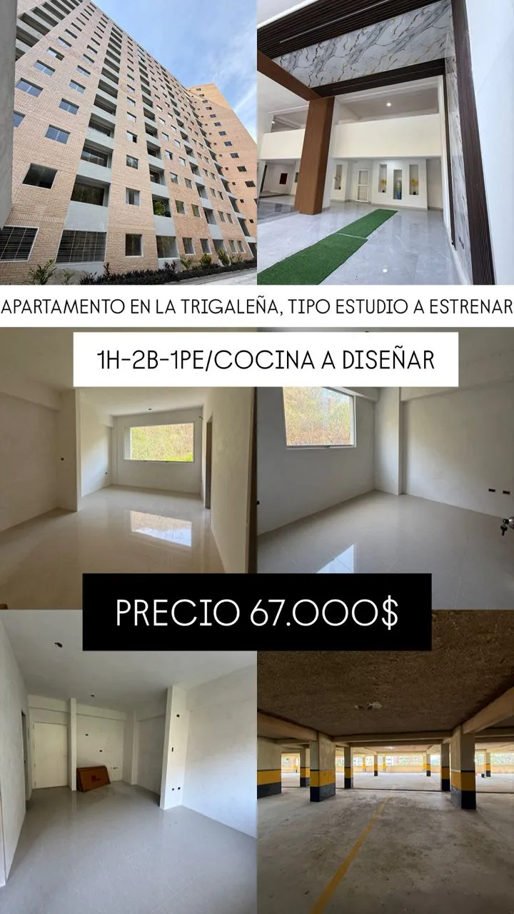 Apartamento en Venta en Buena Vista Suite, Trigaleña Alta — 1 hab 42m² — USD 67,000