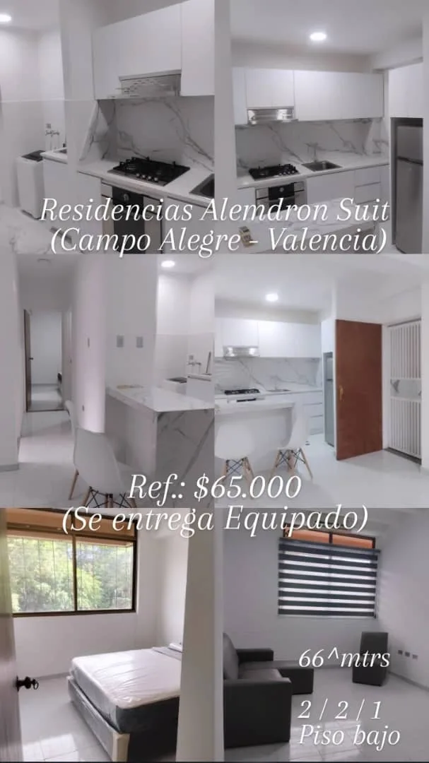 Apartamento en Venta en Campo Alegre — 2 hab 66m² — USD 65,000