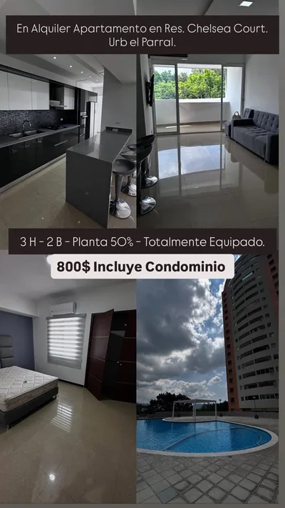 Apartamento en El Parral, Residencia Chelsea Court — USD 800