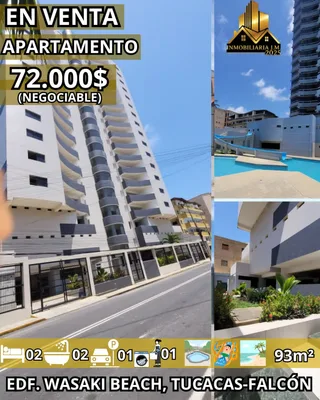 Apartamento en Tucacas, Edificio Wasaki Beach