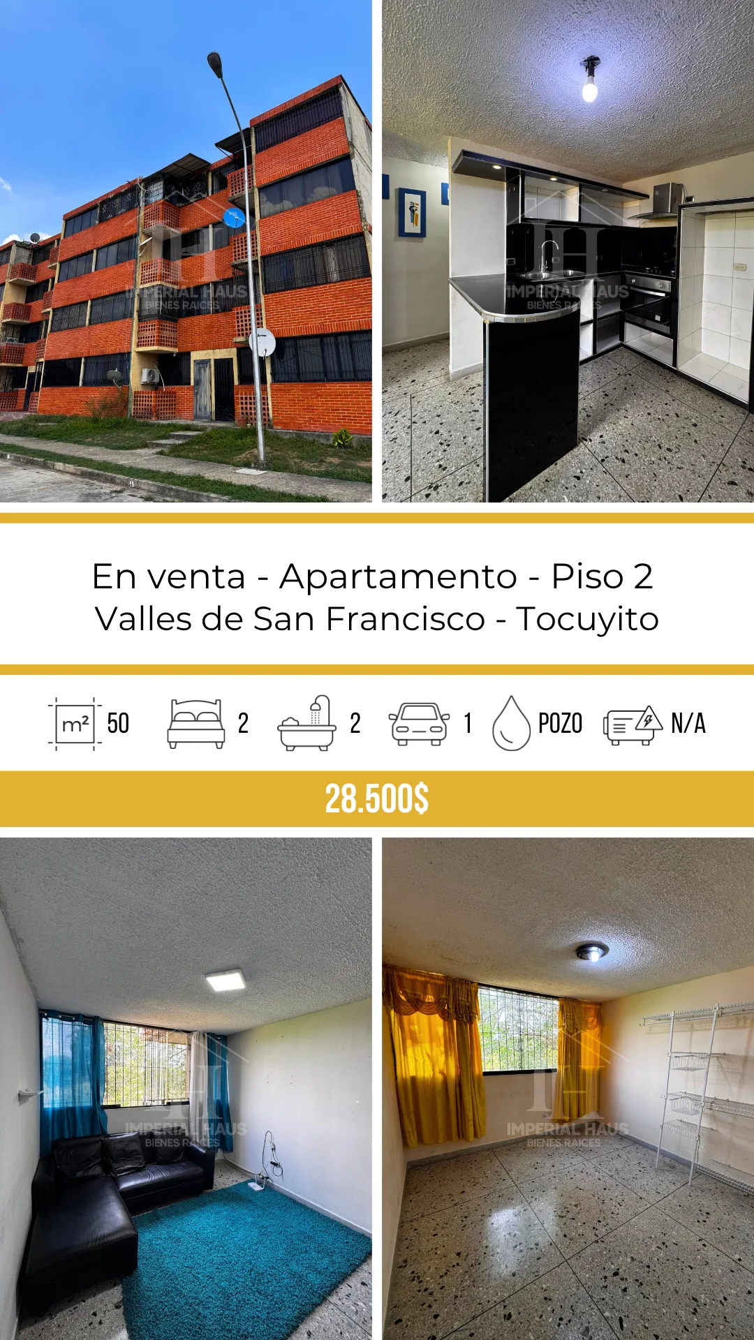 Apartamento en Tocuyito, Resd. Valles de San Francisco — USD 28.500