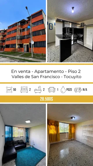 Apartamento en Tocuyito, Resd. Valles de San Francisco