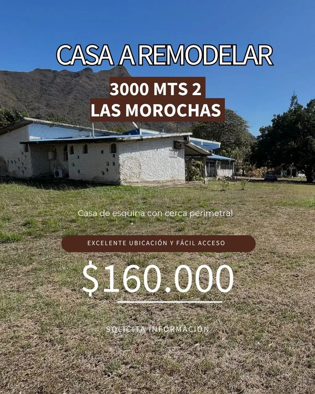 Casa en Venta en LAS MOROCHAS — 4 hab 3000m² — USD 160.000