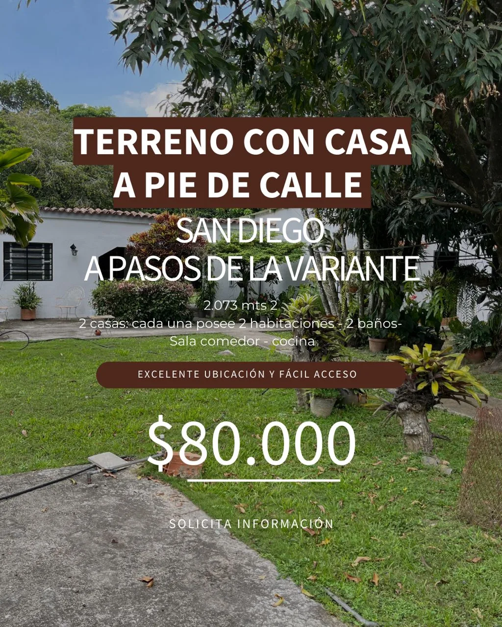 Casa en Venta en SAN DIEGO LA CUMACA — 4 hab 2073m² — USD 80.000