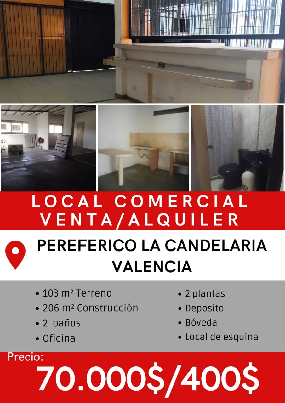 Local en Venta en Pereferico la candelaria 103m² — USD 70,000