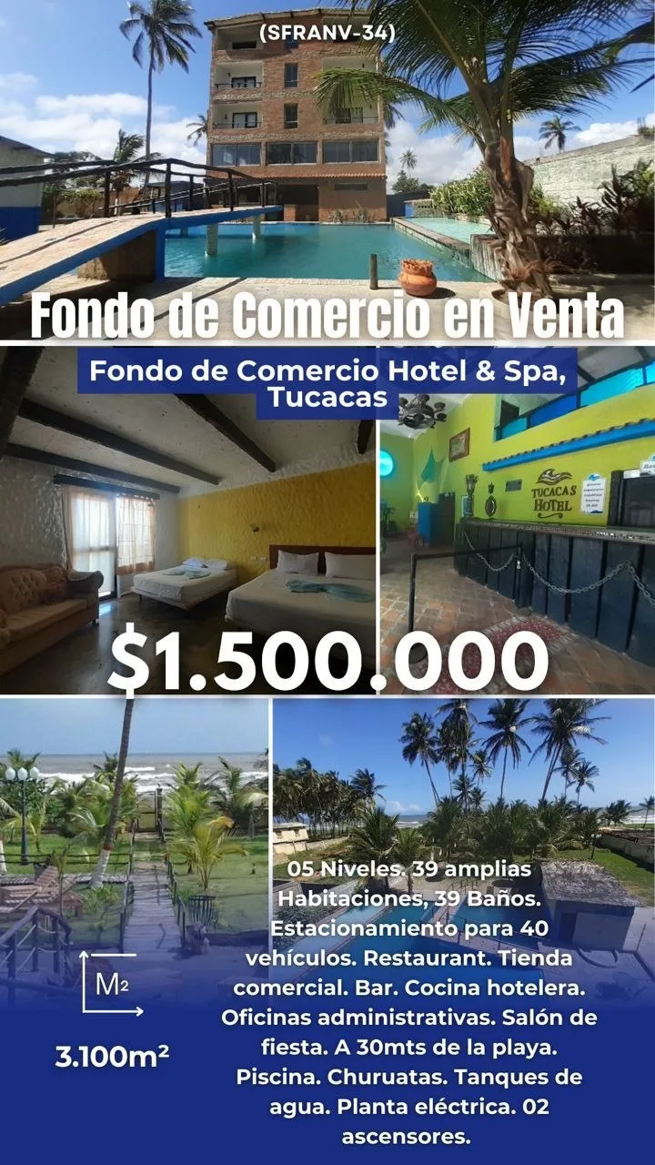 Local en Venta en Boca de Aroa , Falcon — 39 hab 3100m² — USD 1,500,000