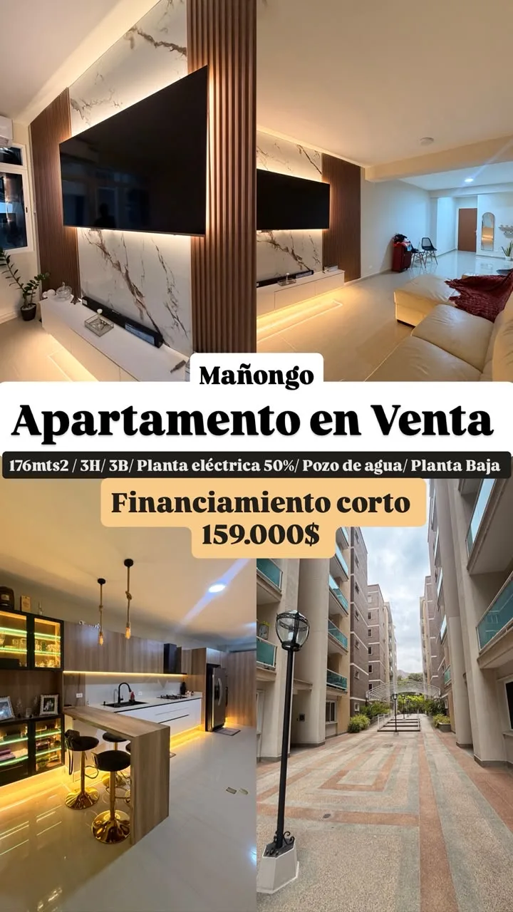 Apartamento en Venta en Mañongo — 3 hab 176m² — USD 159