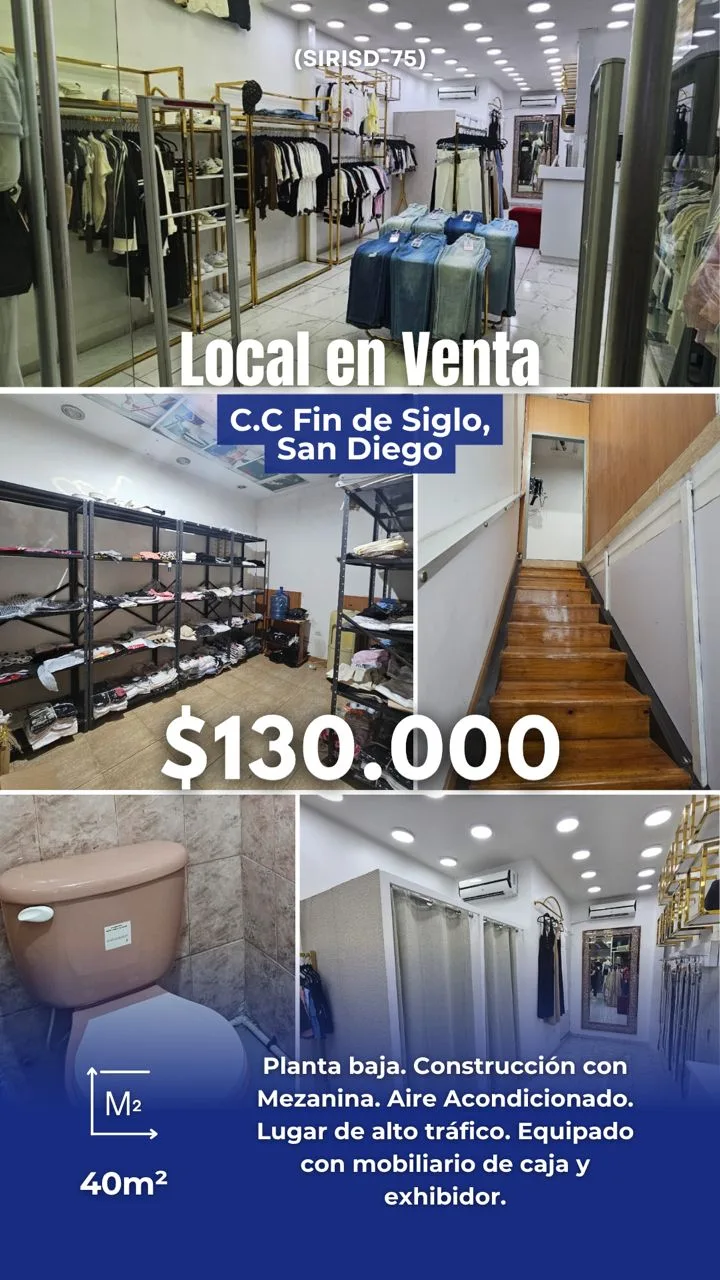 Local en Venta en Centro Comercial San Diego 40m² — USD 130,000