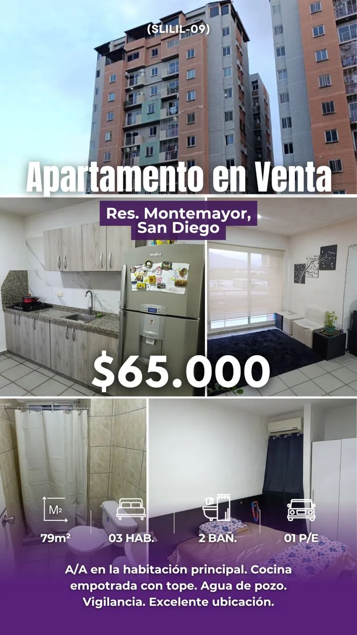 Apartamento en Venta en Montemayor — 3 hab 79m² — USD 65,000
