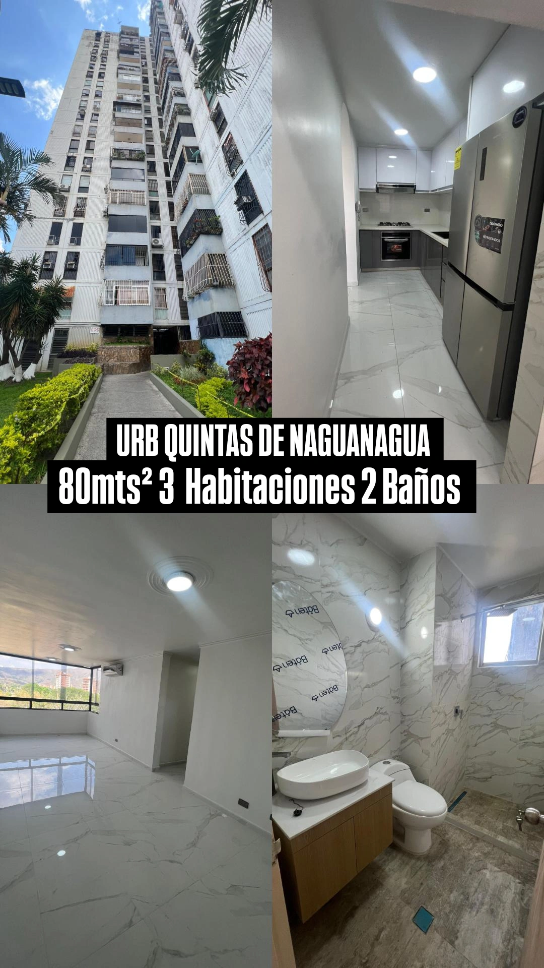 Apartamento en Venta en URB. QUINTAS DE NAGUANAGUA — 3 hab 80m² — USD 60,000